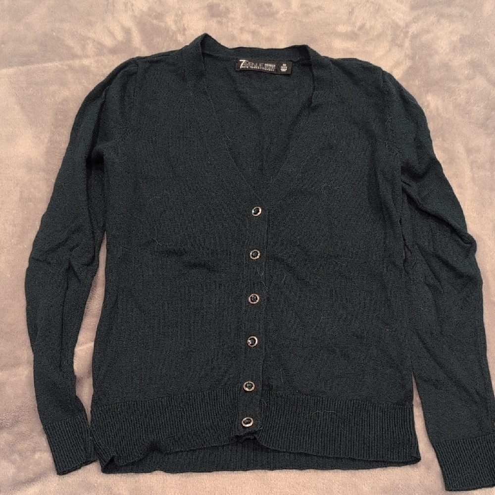 Dark Green Cardigan Sweater